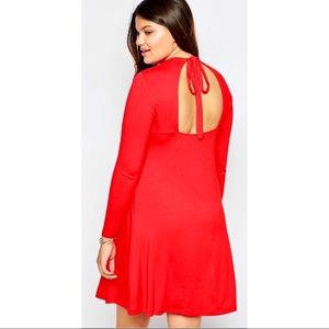 NWT ASOS CURVE Long Sleeve Turtleneck Swing Dress